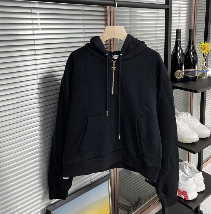 セリーヌ レディース カジュアル ブラック フーディーTシャツ -   - ce189x