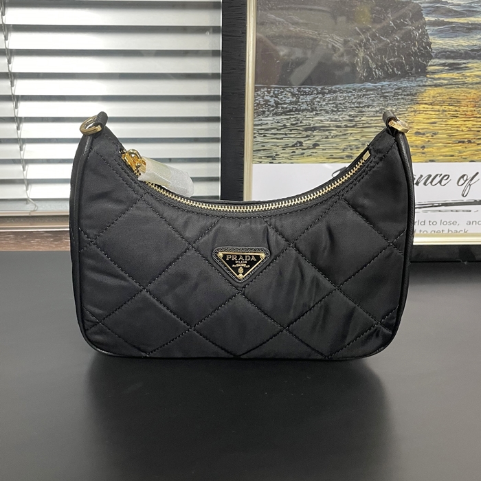 プラダ レディース ブラック ショルダーバッグ -  - pr572x