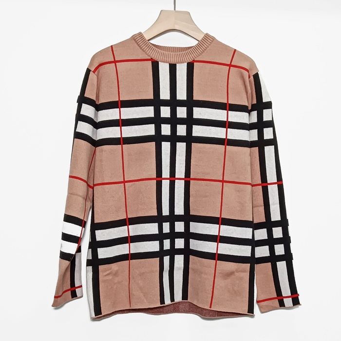 バーバリー メンズ ベージュ クルーネック セーター -  - bu243x