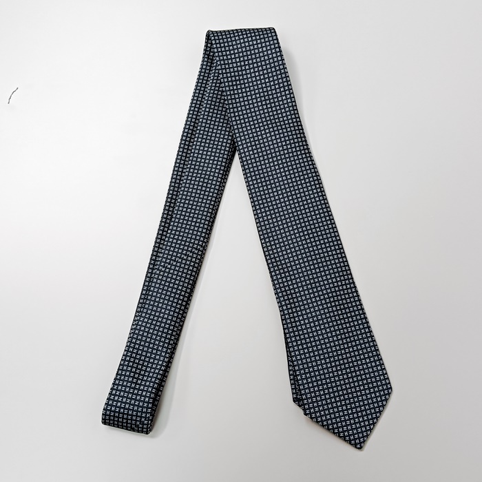 HERMES MENS NECKTIE BLACK - エルメス メンズ ネクタイ ブラック HER00003