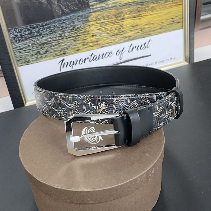 ゴヤール メンズ シグネチャー リバーシブル ブラック ベルト - Belts - Go01x