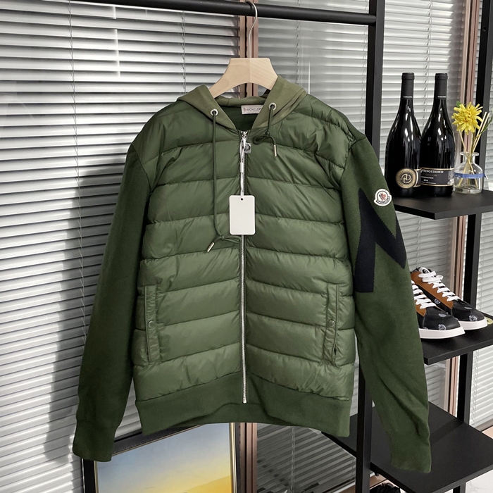 モンクレール メンズ カーキ ダウン ジャケット - Khaki mo166x