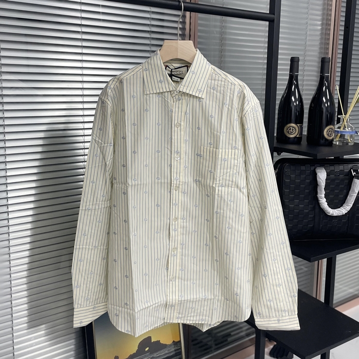 グッチ メンズ トレンディ アイボリー シャツ -Ivory Shirts - gu929x
