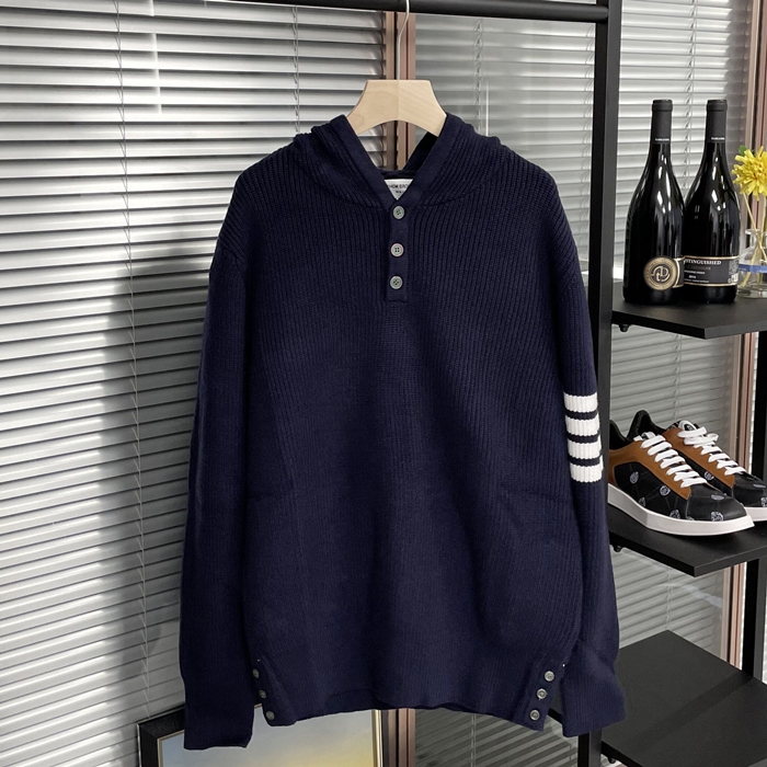  - トムブラウンユニセックス カジュアル フーディ Thom01478x Size ネイビー