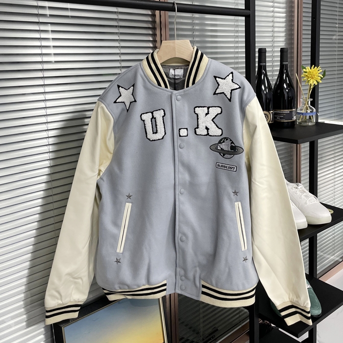 バーバリー メンズ カジュアル グレー ジャケット - Gray - bu204x