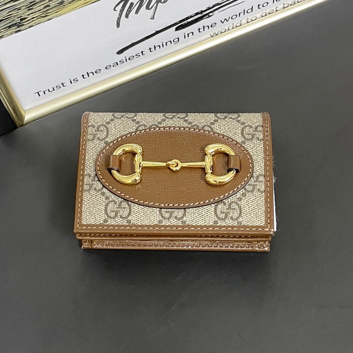   Card Purse,11cm,GUW0195 - グッチレディースレザーカードパース,11cm,ベージュ