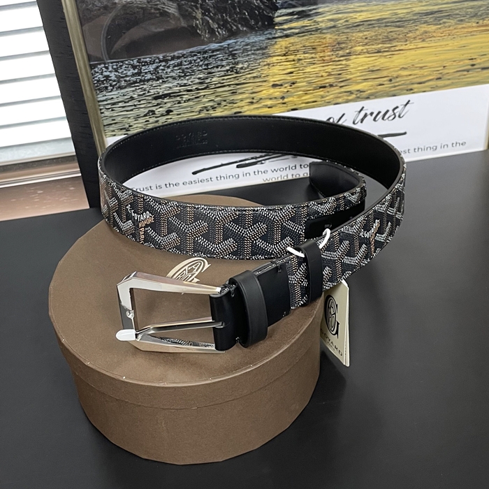 ゴヤール メンズ シグネチャー リバーシブル ブラック ベルト - Belts - Go01x