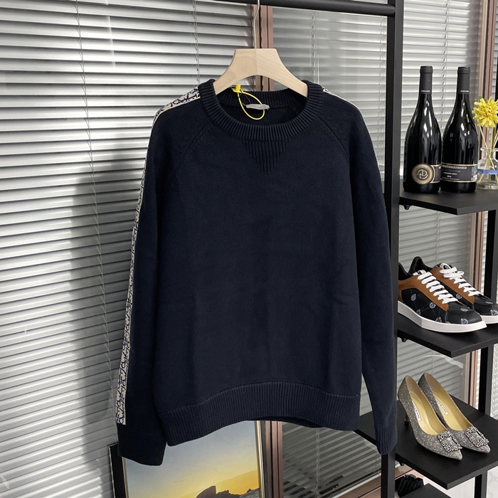 ディオール メンズ ブラック クルーネック セーター -   - di382x