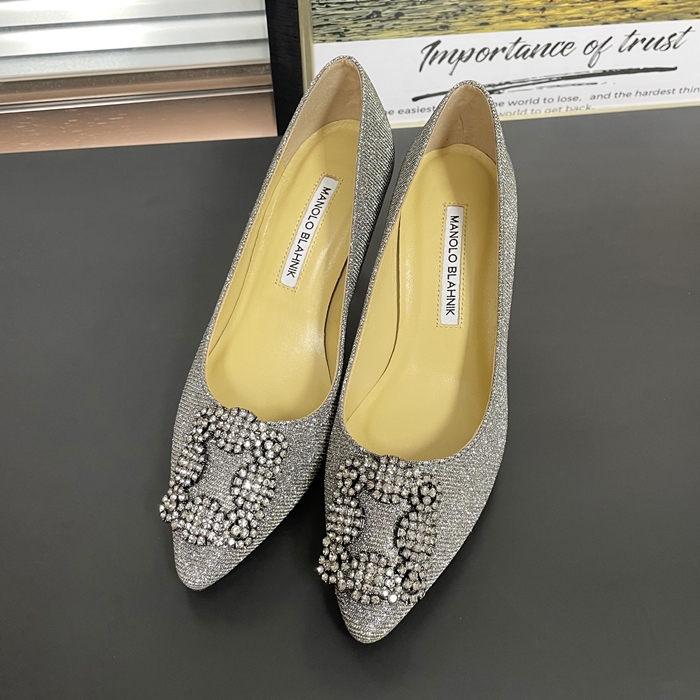 マノロ ブラニク  パンプス  - Manolo Blahnik  Silver - mb03x