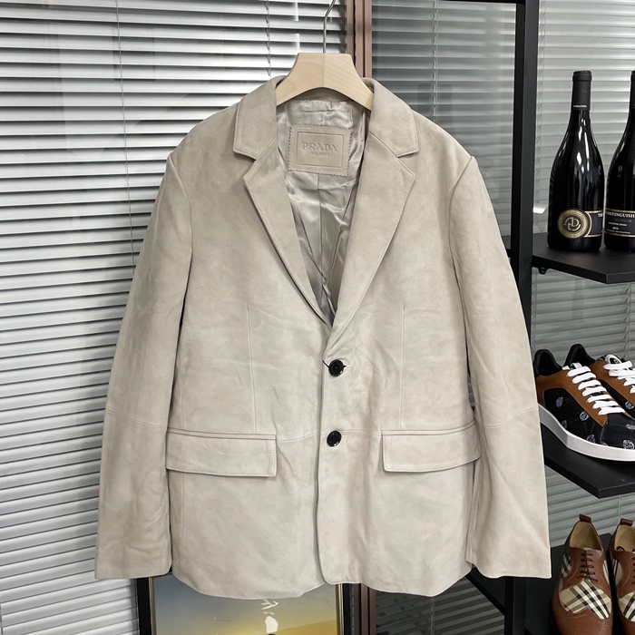 プラダ メンズ グレー スーツ ジャケット - Gray pr727x