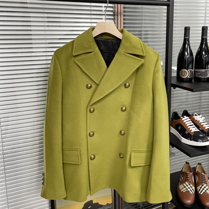 バルマン メンズ グリーン ジャケット - Balmain Green - bam227x