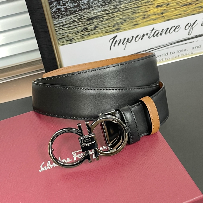  - サルヴァトーレ フェラガモメンズレザーベルト FERBT0034,オレンジ