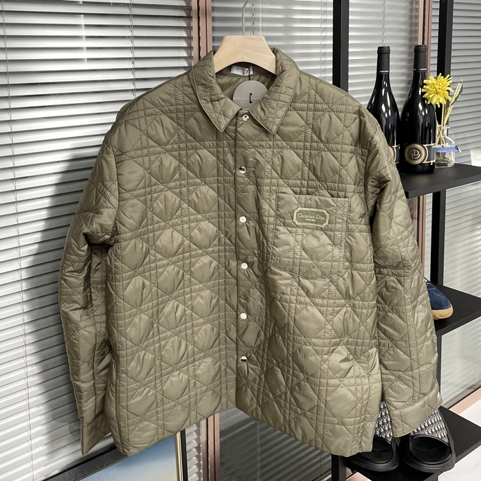 ディオール メンズ カーキ ダウン ジャケット -  Khaki di714x