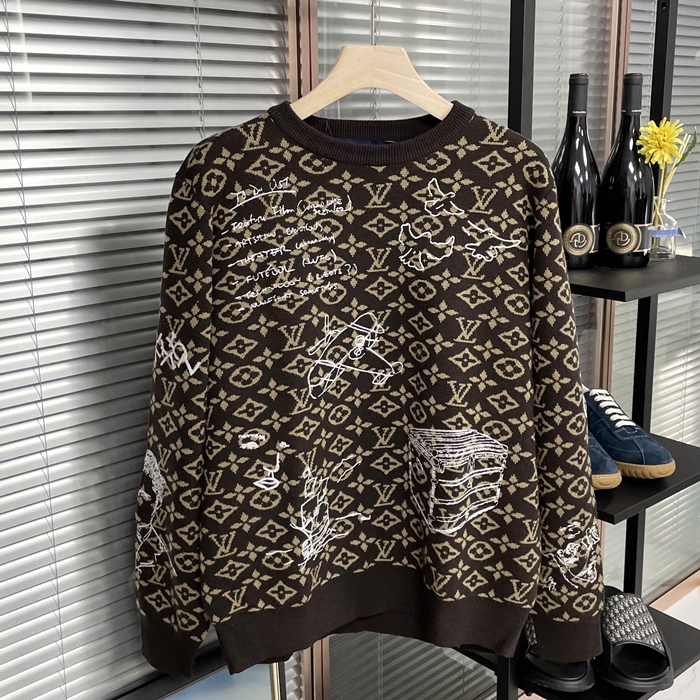 ルイヴィトン メンズ ブラウン スウェット -  Brown  - lv1876x