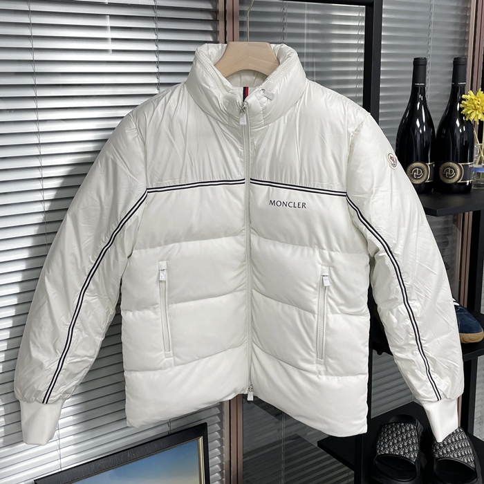 モンクレール メンズ ホワイト ダックダウン パディング - White  - mo176x