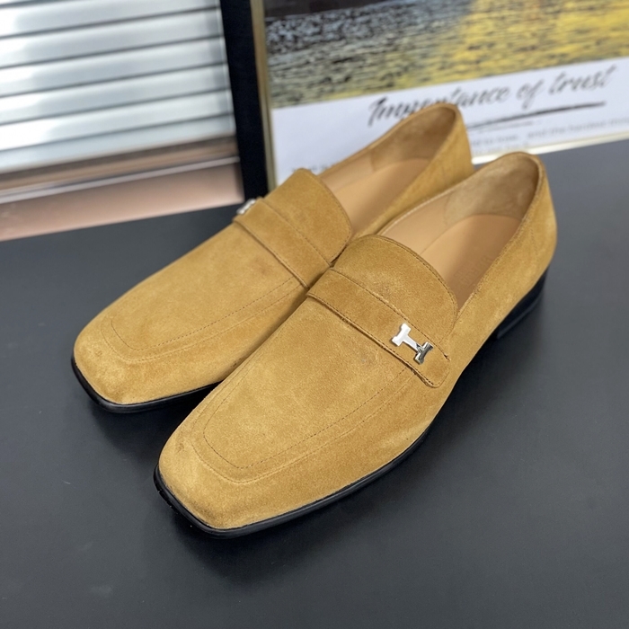 エルメス ユニセックス ジョヴァンニレザーキャメルローファー  - Camel- he268x