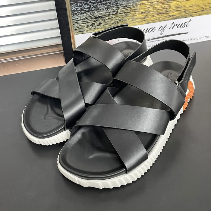 エルメス メンズ エレクトリック ノワール ブラック サンダル  -  Sandals - he279x