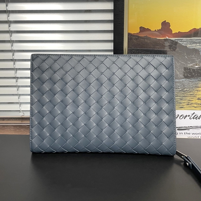  30cm - ボッテガヴェネタレザーブルー メンズ クラッチバッグ M8792,BVB0139,30cm