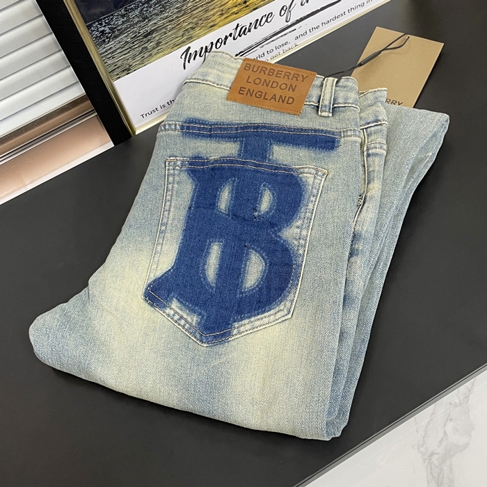 バーバリー メンズ ブルー ジーンズ -  - bu323x