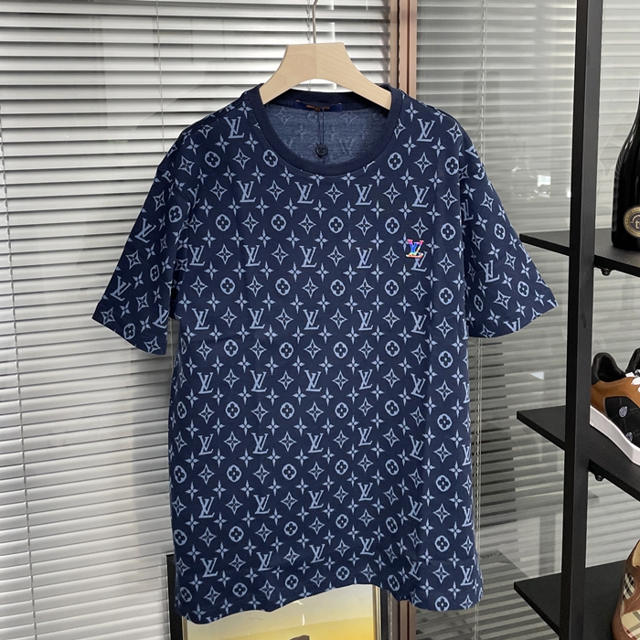 ルイヴィトン メンズ クルーネック グレー 半袖Tシャツ -  Gray Short sleeved 