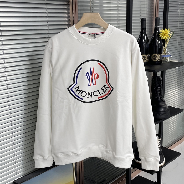 モンクレール メンズ ブラック クルーネック 長袖Tシャツ -  - mo192x