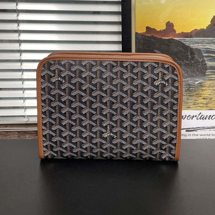 2020 PVC25cm - ゴヤールPVC ユニセックス クラッチバッグ,GYB0265,25cm,ブラック