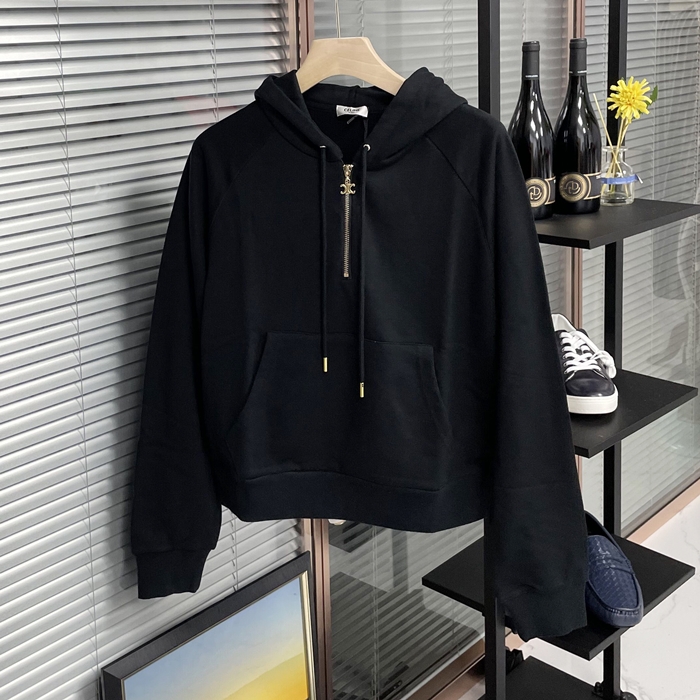 セリーヌ レディース カジュアル ブラック フーディーTシャツ -   - ce189x