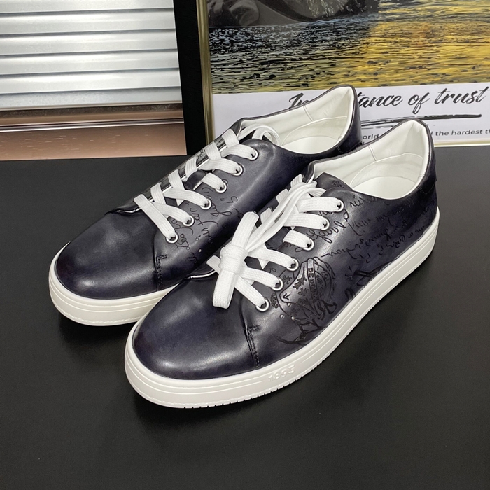 ベルルッティ メンズ Playtime グレー スニーカー - Gray  - ber0086x