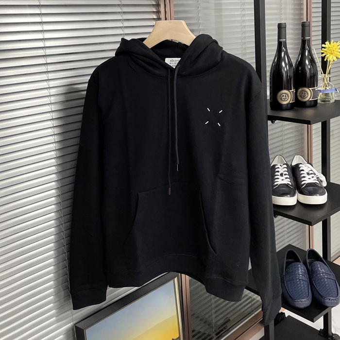 メゾン マルジェラ メンズ ブラック フーディーTシャツ - Maison margiela  - mai215x