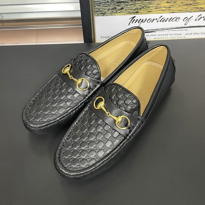 - グッチメンズ レザーローファーGUCS1415,ブラック