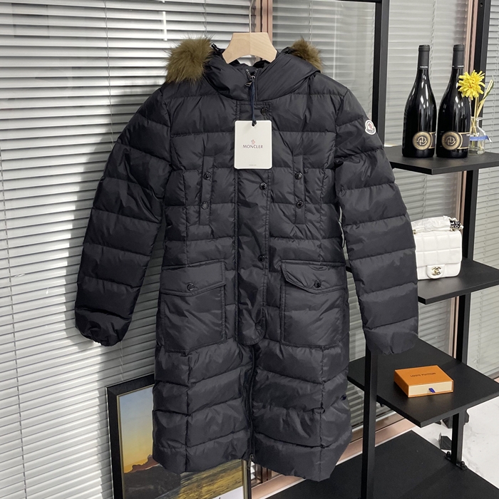 モンクレール レディース グースダウン ブラック ロングパディング -  Padding - mo72x