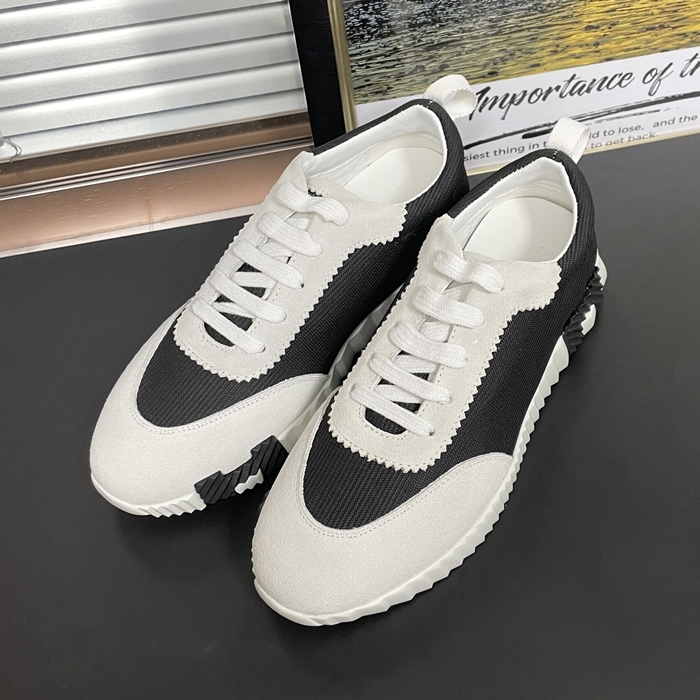 エルメス ユニセックス バウンシング ブラック スニーカー  -  - he265x