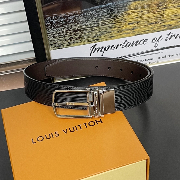   Belt,3.5cm,LOUBT0209 - ルイヴィトンメンズレザーベルト,3.5cm,ブラック