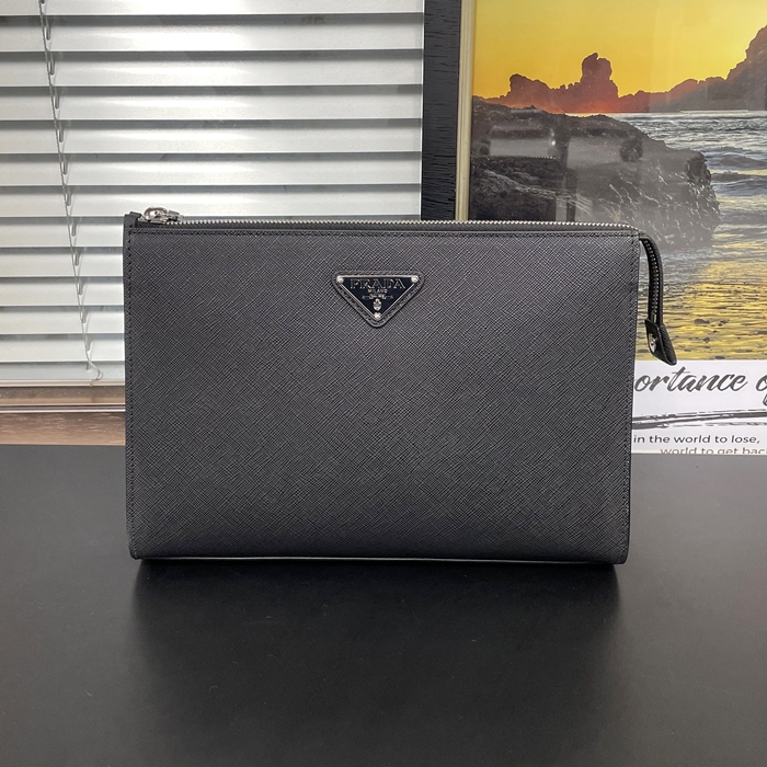 Prada2VF001E,24cm,PRAB0418 - プラダメンズレザークラッチバッグ,24cm,ブラック