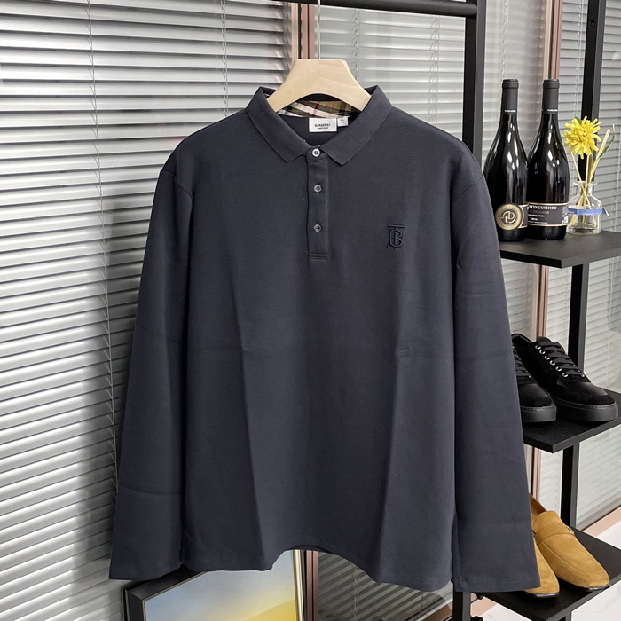 バーバリー メンズ ポロ ネイビー スウェット -  - bu240x