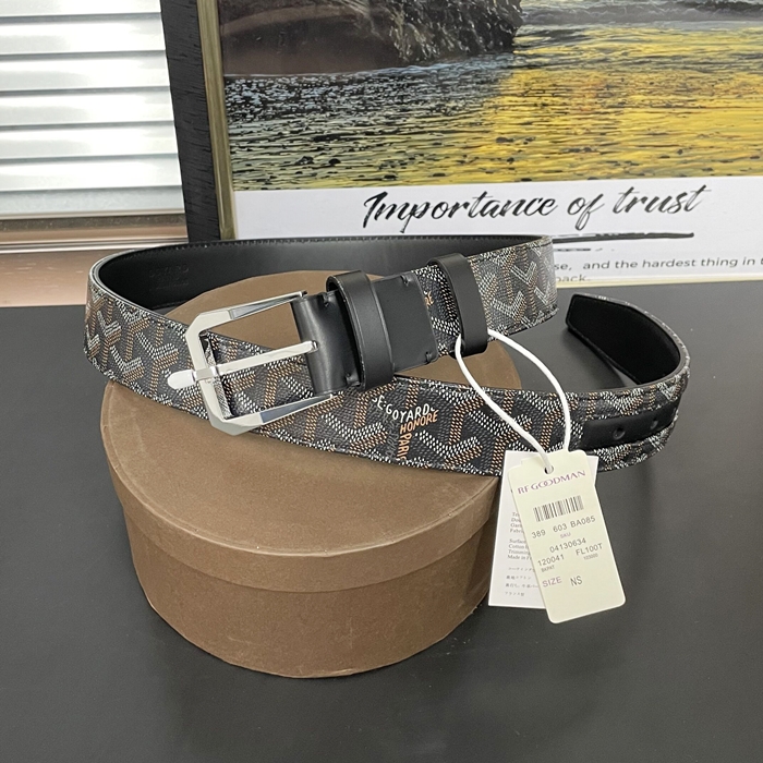 ゴヤール メンズ シグネチャー リバーシブル ブラック ベルト - Belts - Go01x