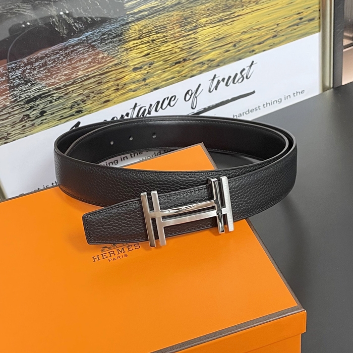   - エルメスメンズレザーベルト，HERBT0109,ブラック