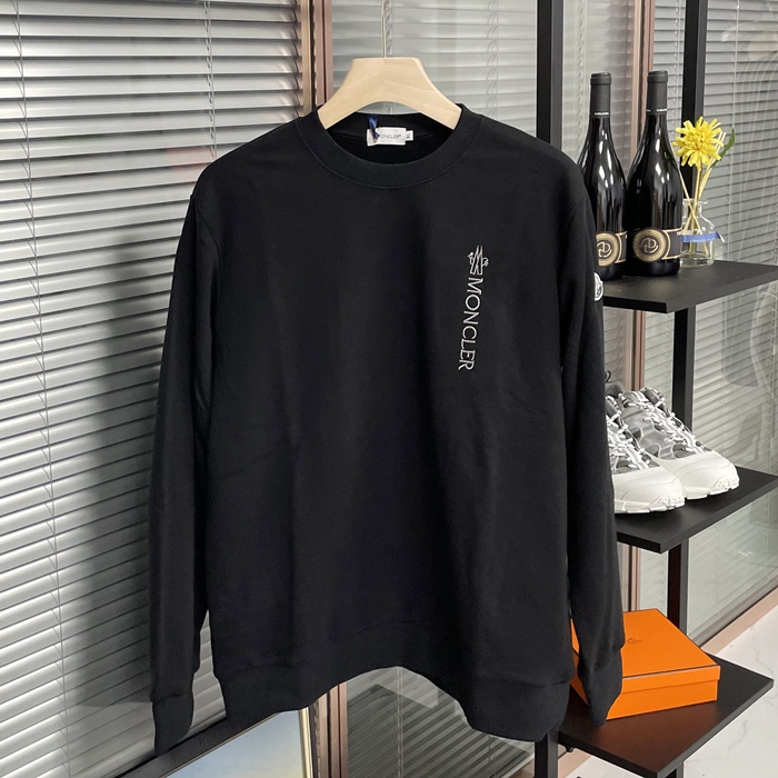 モンクレール メンズ ブラック クルーネック 長袖Tシャツ -  - moc02516x