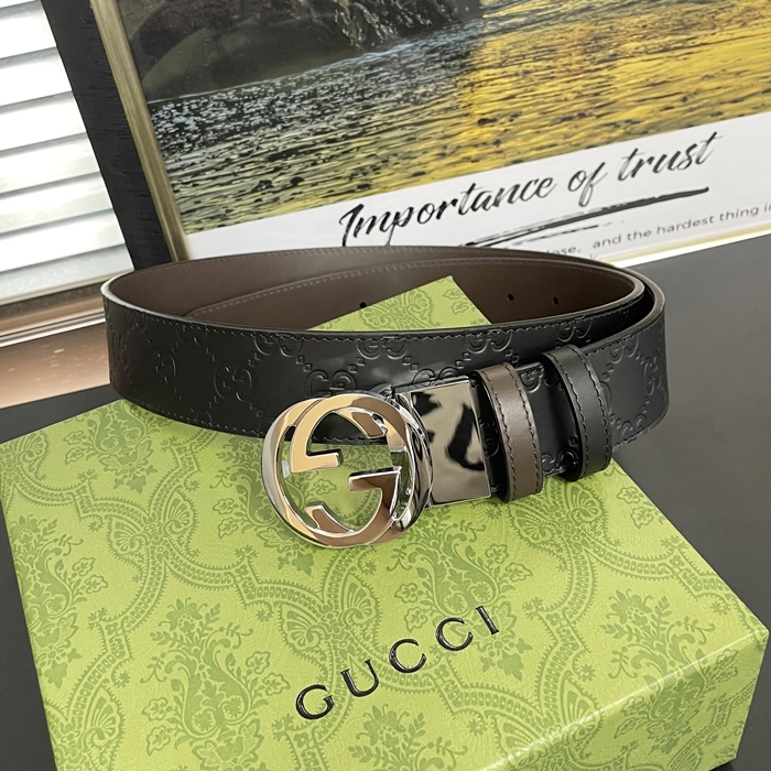  Belt,3.7cm,GUBT0159 - グッチメンズレザーベルト,3.7cm,ブラック