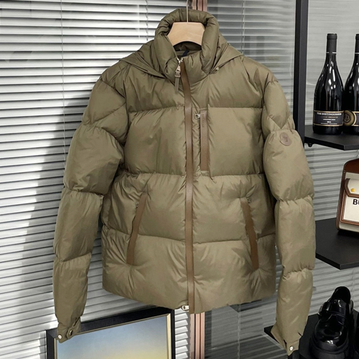 モンクレール メンズ カーキ ダウン パディング - Khaki  - mo183x