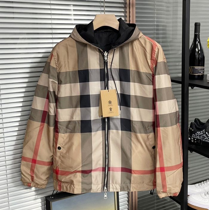 バーバリー メンズ ベージュ リバーシブル ジャケット - - bu325x