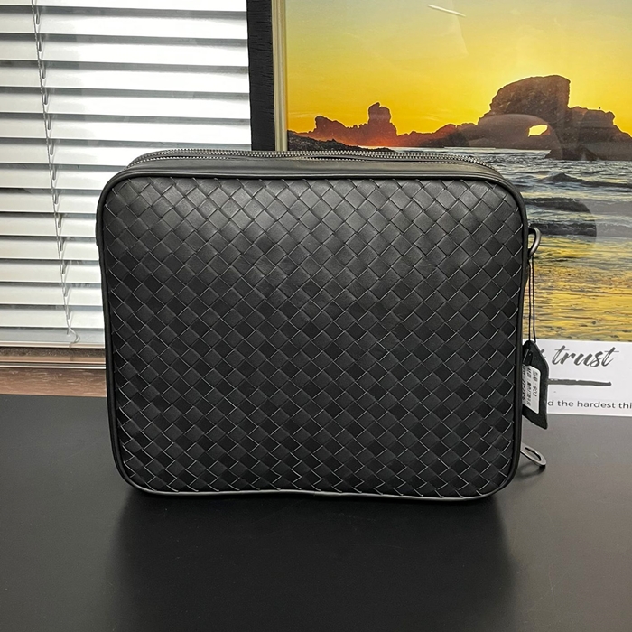 Bag,27cm - ボッテガヴェネタレザーブラック メンズ クロスバッグ M8149,BVB0137,27cm