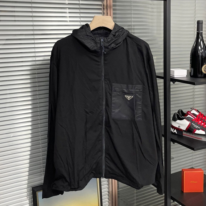 プラダ メンズ モダン ブラック ジャケット - - pr665x