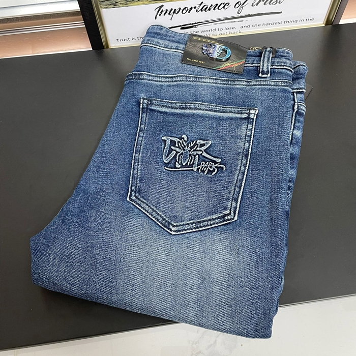 ディオール メンズ ブルー ジーンズ -   - di631x