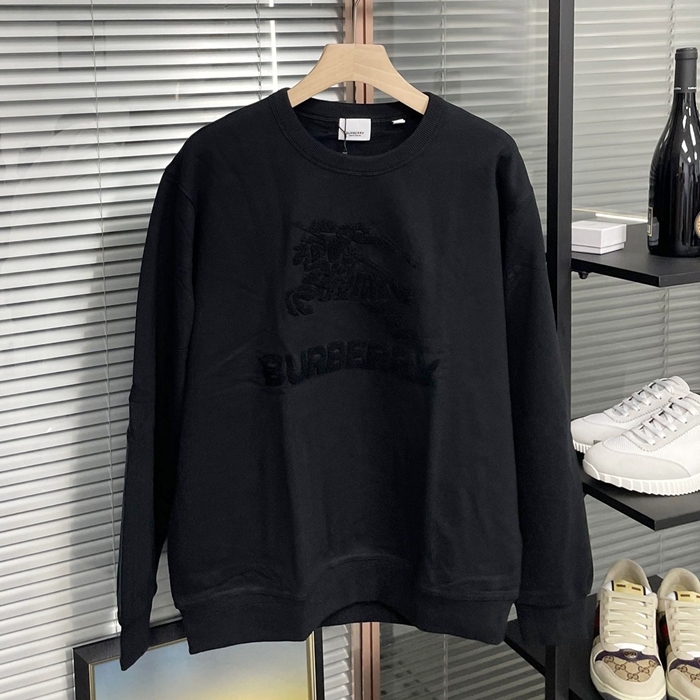 バーバリー メンズ クルーネック ブラック スウェット -  - bu289x