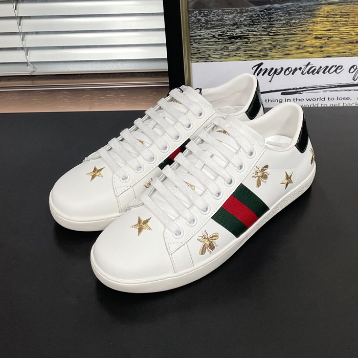 Mn/Wn  ,GUCS1602 - グッチユニセックスレザースニーカーホワイト