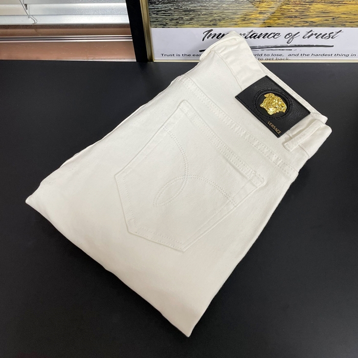 Casual ヴェルサーチメンズ カジュアル デニム ジーンズ Ver0777x.ホワイト