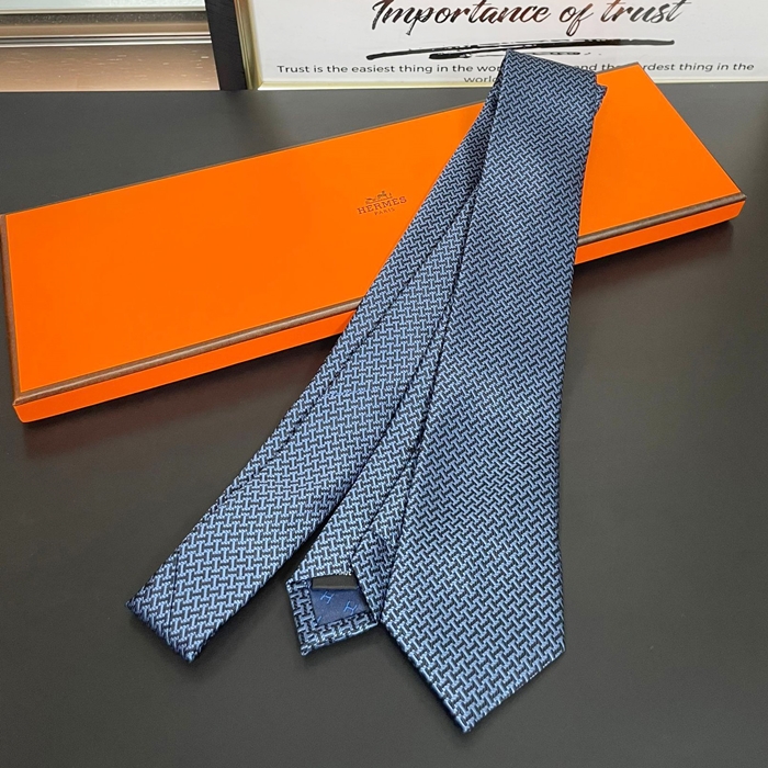  MENS NECKTIE NAVY - エルメス メンズ ネクタイ HM0002