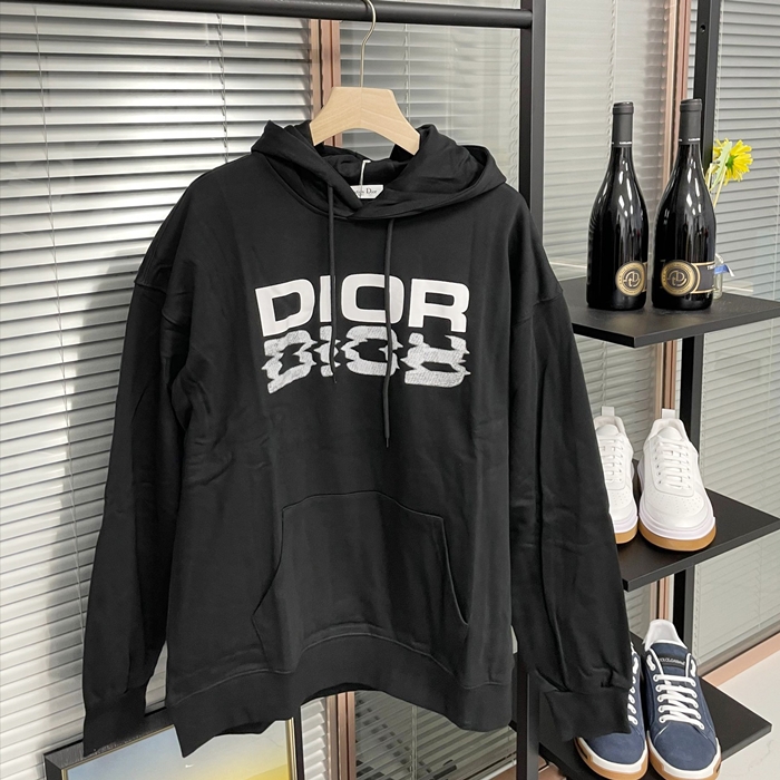 ディオール メンズ ベーシック ブラック フーディーTシャツ -   - dio02145x