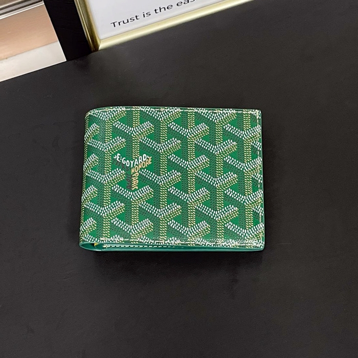 2019  PVC - ゴヤールユニセックス PVC 二つ折り財布 GYW0021,グリーン